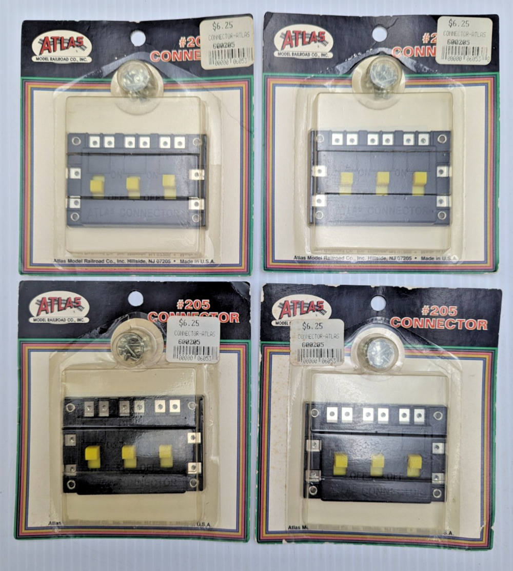 Atlas #205 Connector 3 Single Pole Single Throw (On-Off) Switches Lot of 4